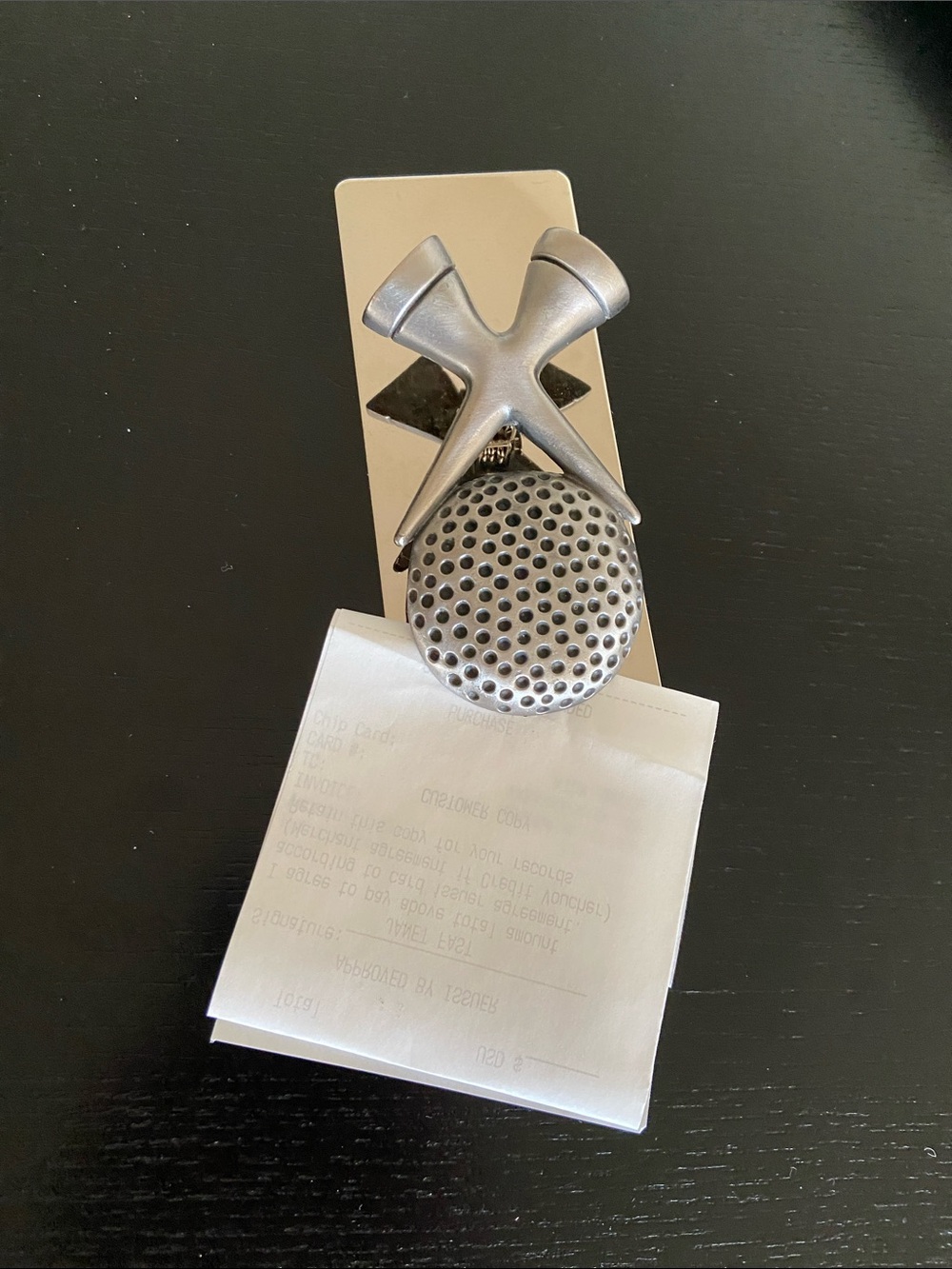 Golf Ball and Tee Memo Clip